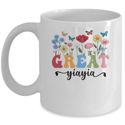 Wildflowers Great Yiayia Floral Mother's Day Great Yiayia Mug | siriusteestore