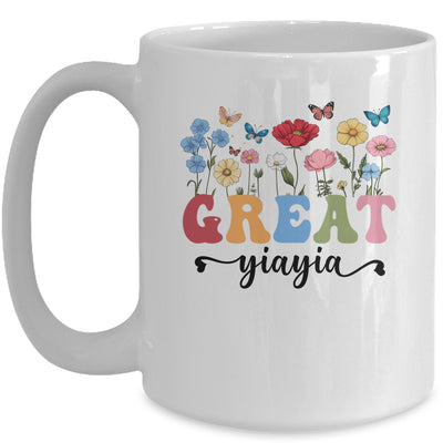 Wildflowers Great Yiayia Floral Mother's Day Great Yiayia Mug | siriusteestore