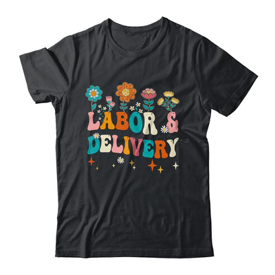 Wildflowers Labor And Delivery Nurse For Women L&D Groovy Shirt & Hoodie | siriusteestore