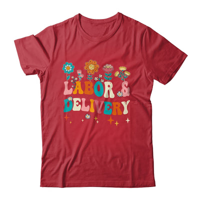 Wildflowers Labor And Delivery Nurse For Women L&D Groovy Shirt & Hoodie | siriusteestore