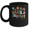 Wildflowers Labor And Delivery Nurse For Women L&D Groovy Mug | siriusteestore