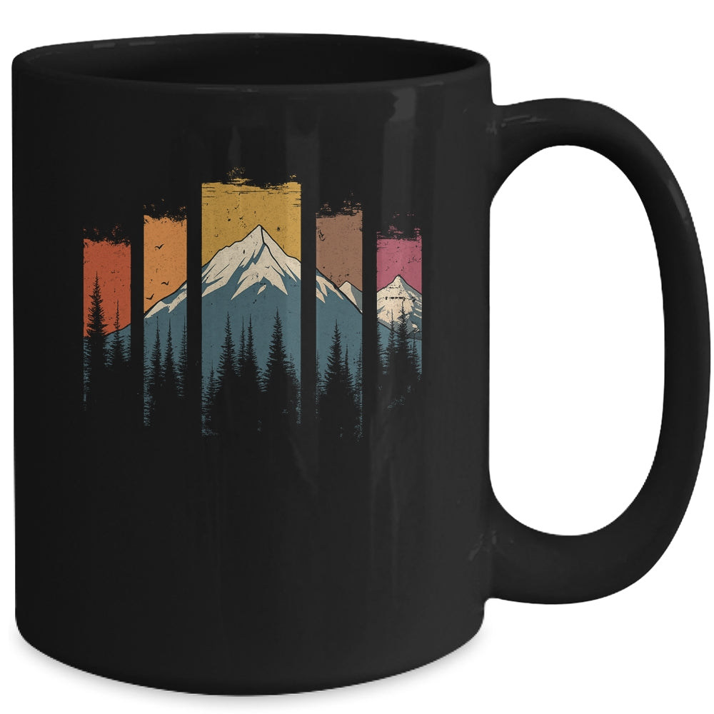 Wildlife Forest Nature Trees Retro Outdoors Mountains Hiking Mug | siriusteestore