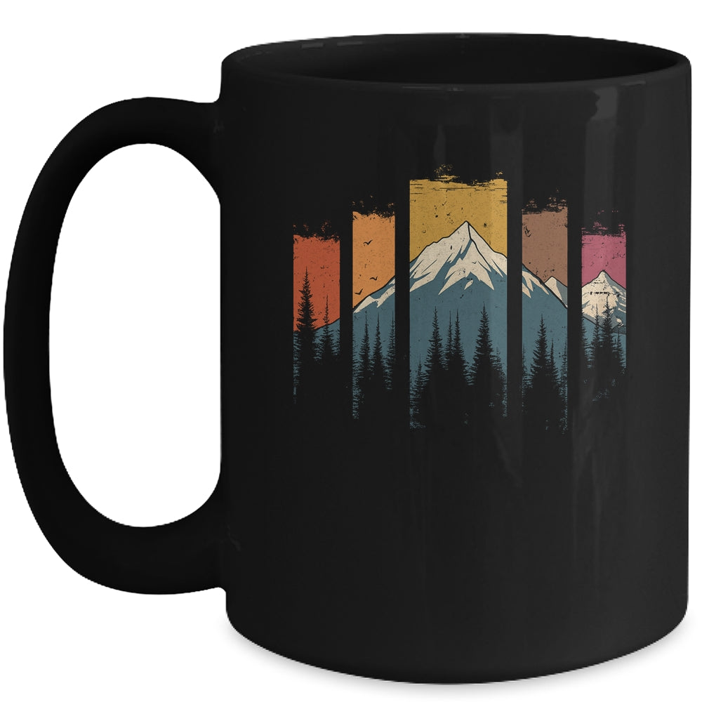 Wildlife Forest Nature Trees Retro Outdoors Mountains Hiking Mug | siriusteestore