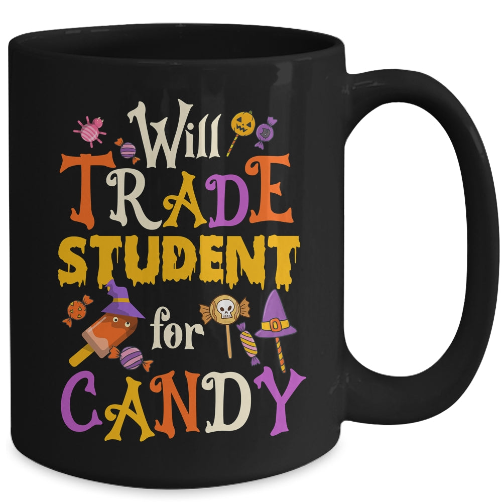 Will Trade Students For Candy Teacher Cute Halloween Costume Mug | siriusteestore