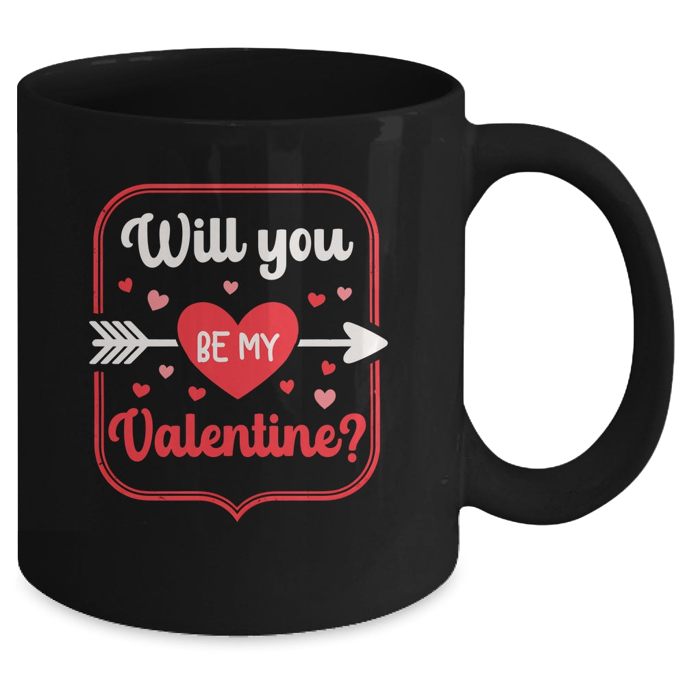 Will You Be My Valentine Love Heart Happy Valentine Women Mug | siriusteestore