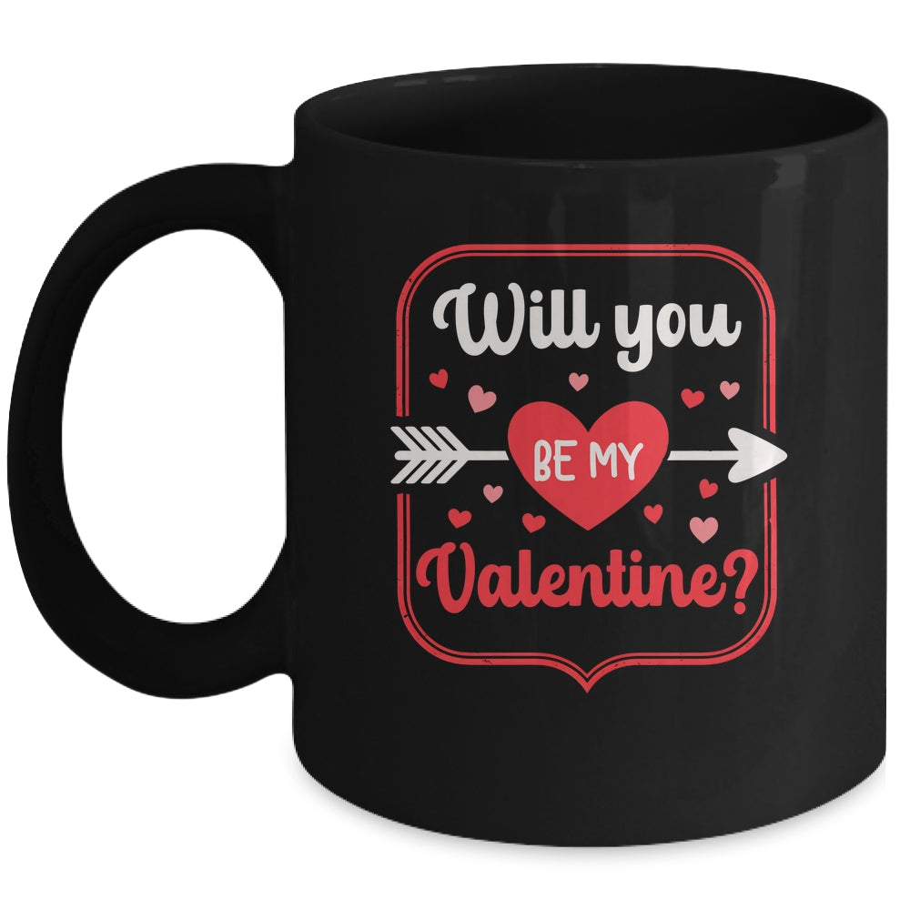 Will You Be My Valentine Love Heart Happy Valentine Women Mug | siriusteestore