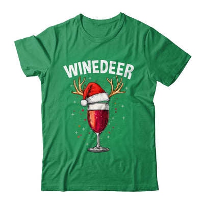 Winedeer Reinbeer Santa Hat Winedeer Couple Xmas Matching Shirt & Sweatshirt | siriusteestore