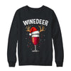Winedeer Reinbeer Santa Hat Winedeer Couple Xmas Matching Shirt & Sweatshirt | siriusteestore