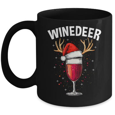 Winedeer Reinbeer Santa Hat Winedeer Couple Xmas Matching Mug | siriusteestore