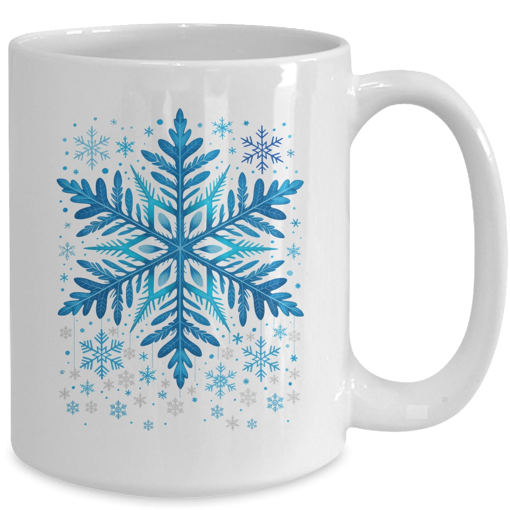 Winter Blue Snowflake Christmas Xmas Costumes Men Women Mug | siriusteestore