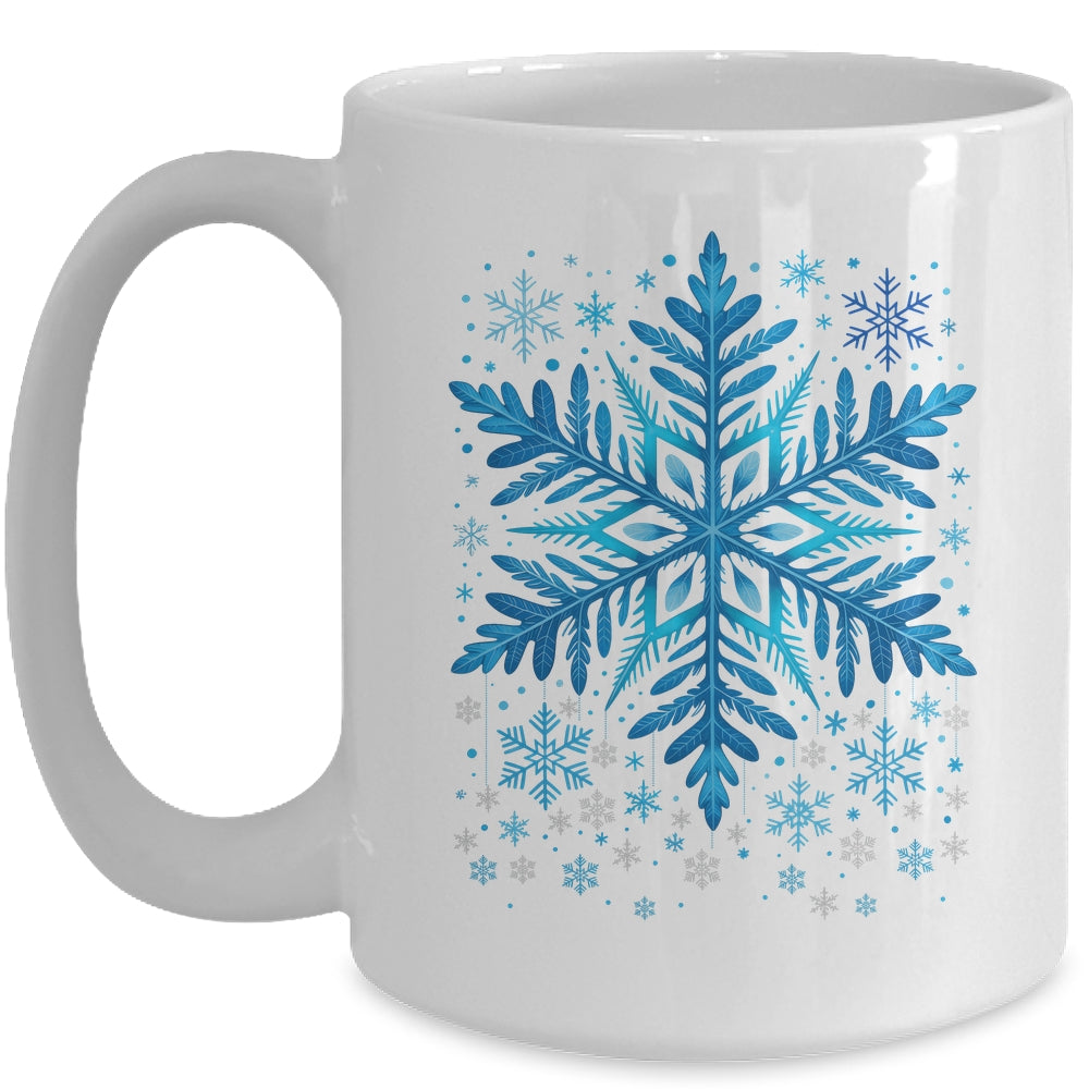 Winter Blue Snowflake Christmas Xmas Costumes Men Women Mug | siriusteestore