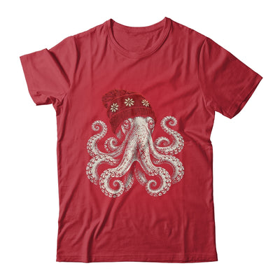 Winter Octopus Wearing Beanie Cute Ocean Art Shirt & Hoodie | siriusteestore