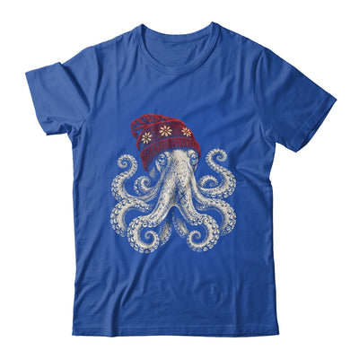Winter Octopus Wearing Beanie Cute Ocean Art Shirt & Hoodie | siriusteestore