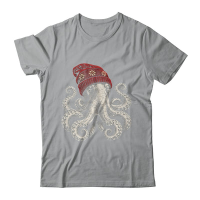 Winter Octopus Wearing Beanie Cute Ocean Art Shirt & Hoodie | siriusteestore