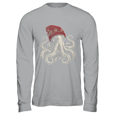 Winter Octopus Wearing Beanie Cute Ocean Art Shirt & Hoodie | siriusteestore