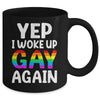 Woke Up Gay Again Pride Rainbow Month Queer Gay Party LGBTQ Mug | siriusteestore