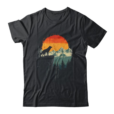 Wolf Graphic Moon Nature Mountains Wildlife Vintage Men Shirt & Hoodie | siriusteestore