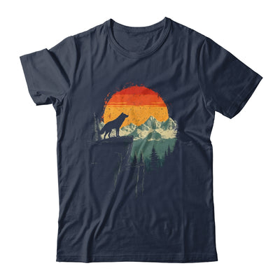 Wolf Graphic Moon Nature Mountains Wildlife Vintage Men Shirt & Hoodie | siriusteestore