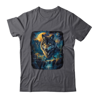 Wolf Howling Moon Forest Nature Wildlife Lovers Animal Men Shirt & Hoodie | siriusteestore