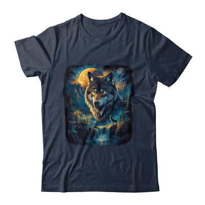 Wolf Howling Moon Forest Nature Wildlife Lovers Animal Men Shirt & Hoodie | siriusteestore