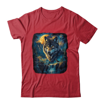Wolf Howling Moon Forest Nature Wildlife Lovers Animal Men Shirt & Hoodie | siriusteestore