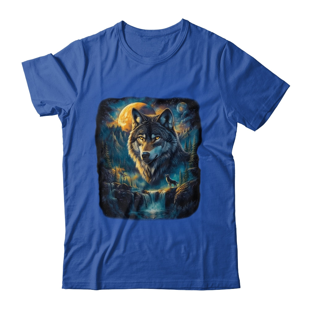 Wolf Howling Moon Forest Nature Wildlife Lovers Animal Men Shirt & Hoodie | siriusteestore