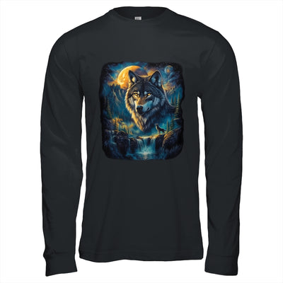 Wolf Howling Moon Forest Nature Wildlife Lovers Animal Men Shirt & Hoodie | siriusteestore