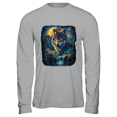 Wolf Howling Moon Forest Nature Wildlife Lovers Animal Men Shirt & Hoodie | siriusteestore