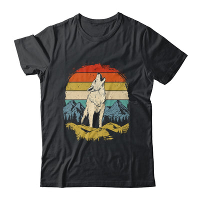 Wolf Howling Moon Graphic Forest Nature Mountains Vintage Shirt & Hoodie | siriusteestore