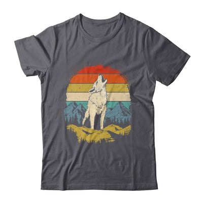 Wolf Howling Moon Graphic Forest Nature Mountains Vintage Shirt & Hoodie | siriusteestore