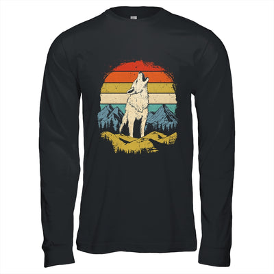 Wolf Howling Moon Graphic Forest Nature Mountains Vintage Shirt & Hoodie | siriusteestore