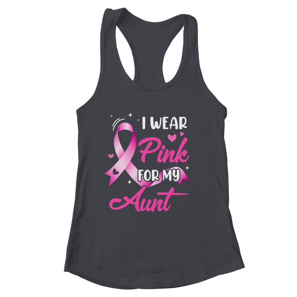 Woman I Wear Pink For My Aunt Breast Cancer Awareness Shirt & Tank Top | siriusteestore