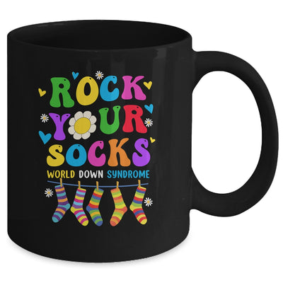 World Down Syndrome Day Rock Your Socks Awareness Groovy Mug | siriusteestore