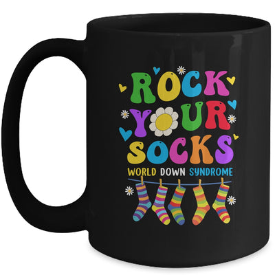 World Down Syndrome Day Rock Your Socks Awareness Groovy Mug | siriusteestore