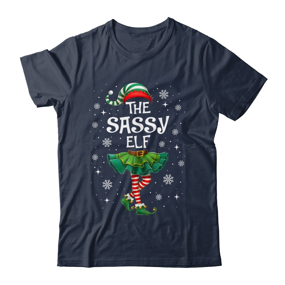 Xmas Family Matching Women Mom The Sassy Elf Christmas Shirt & Sweatshirt | siriusteestore