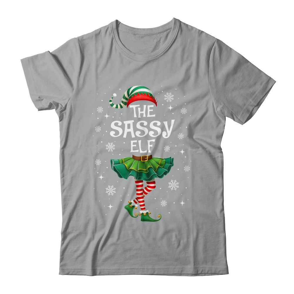 Xmas Family Matching Women Mom The Sassy Elf Christmas Shirt & Sweatshirt | siriusteestore
