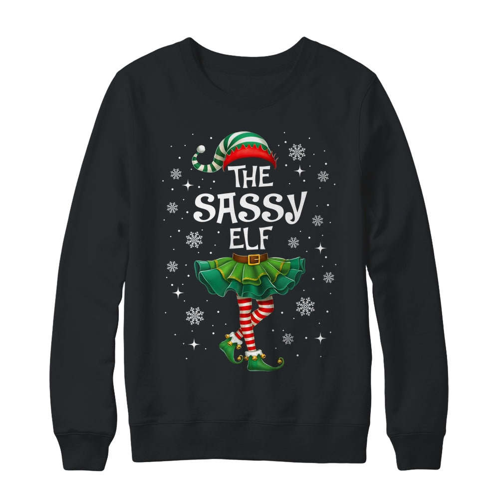 Xmas Family Matching Women Mom The Sassy Elf Christmas Shirt & Sweatshirt | siriusteestore