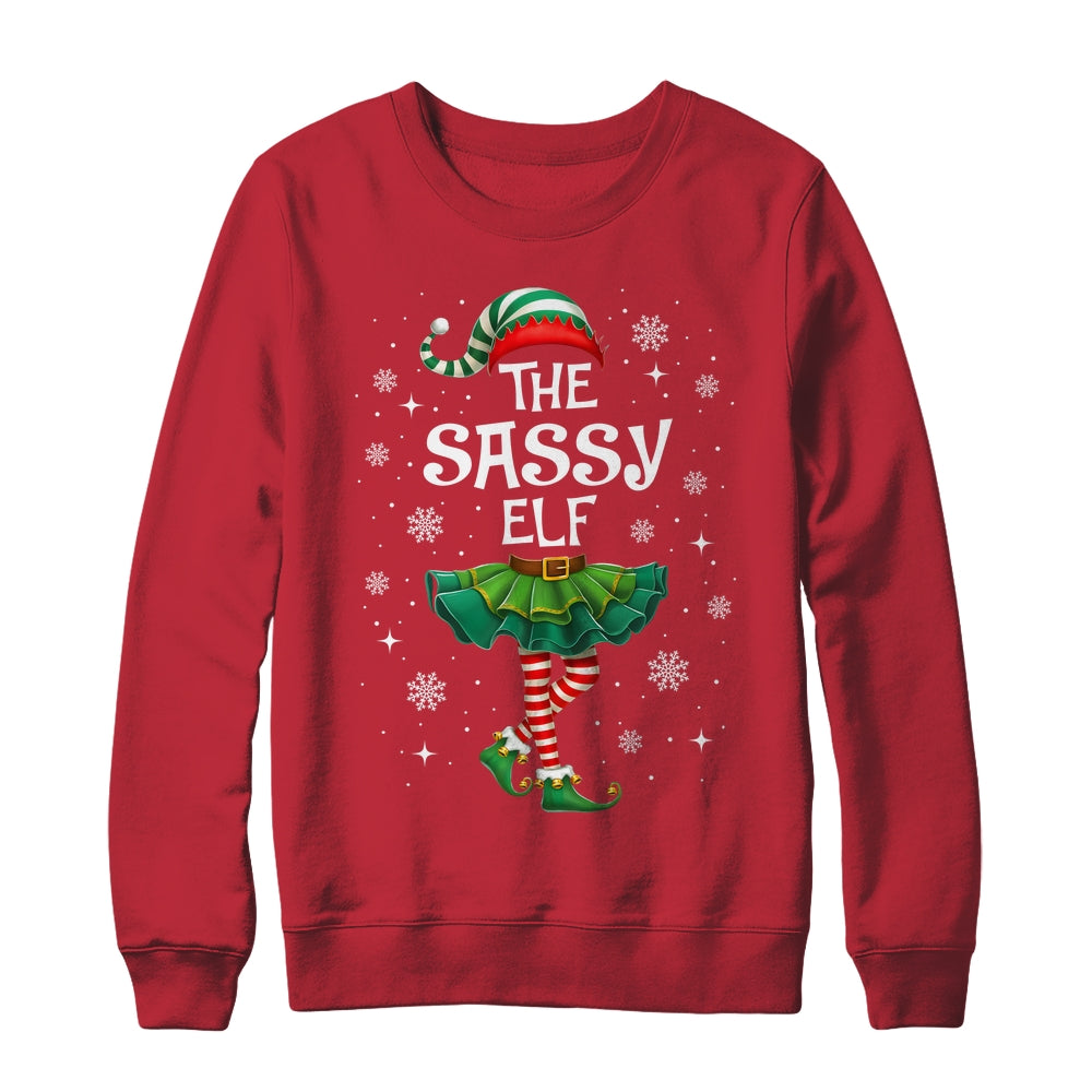 Xmas Family Matching Women Mom The Sassy Elf Christmas Shirt & Sweatshirt | siriusteestore