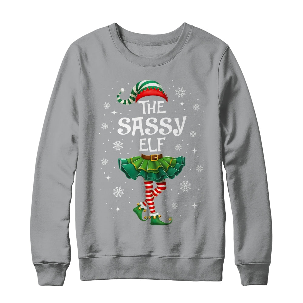 Xmas Family Matching Women Mom The Sassy Elf Christmas Shirt & Sweatshirt | siriusteestore