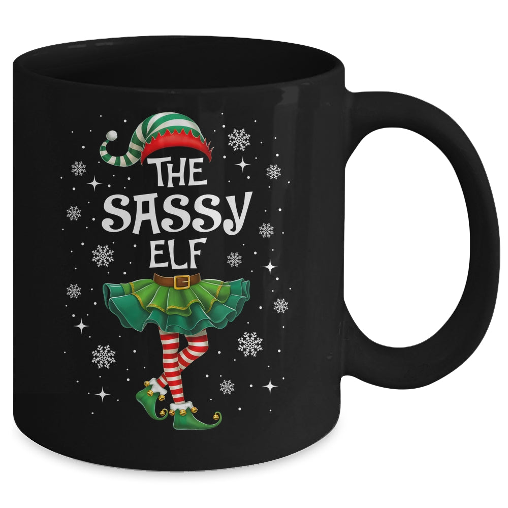 Xmas Family Matching Women Mom The Sassy Elf Christmas Mug | siriusteestore
