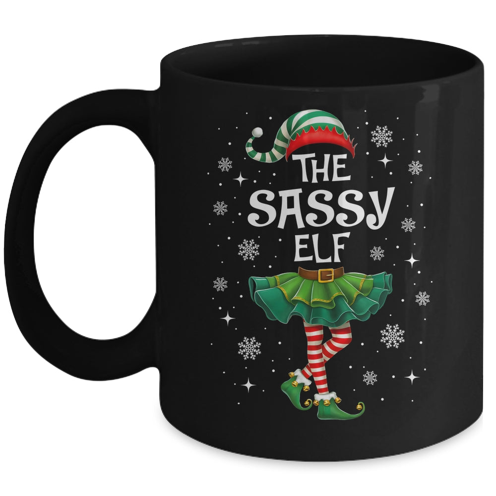 Xmas Family Matching Women Mom The Sassy Elf Christmas Mug | siriusteestore