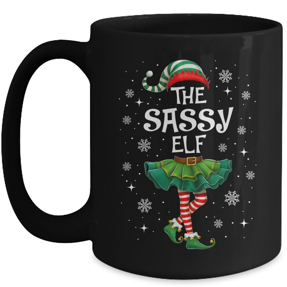 Xmas Family Matching Women Mom The Sassy Elf Christmas Mug | siriusteestore