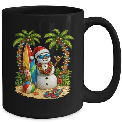 Xmas In June Santa Snowman Beach Summer Christmas In July Mug | siriusteestore