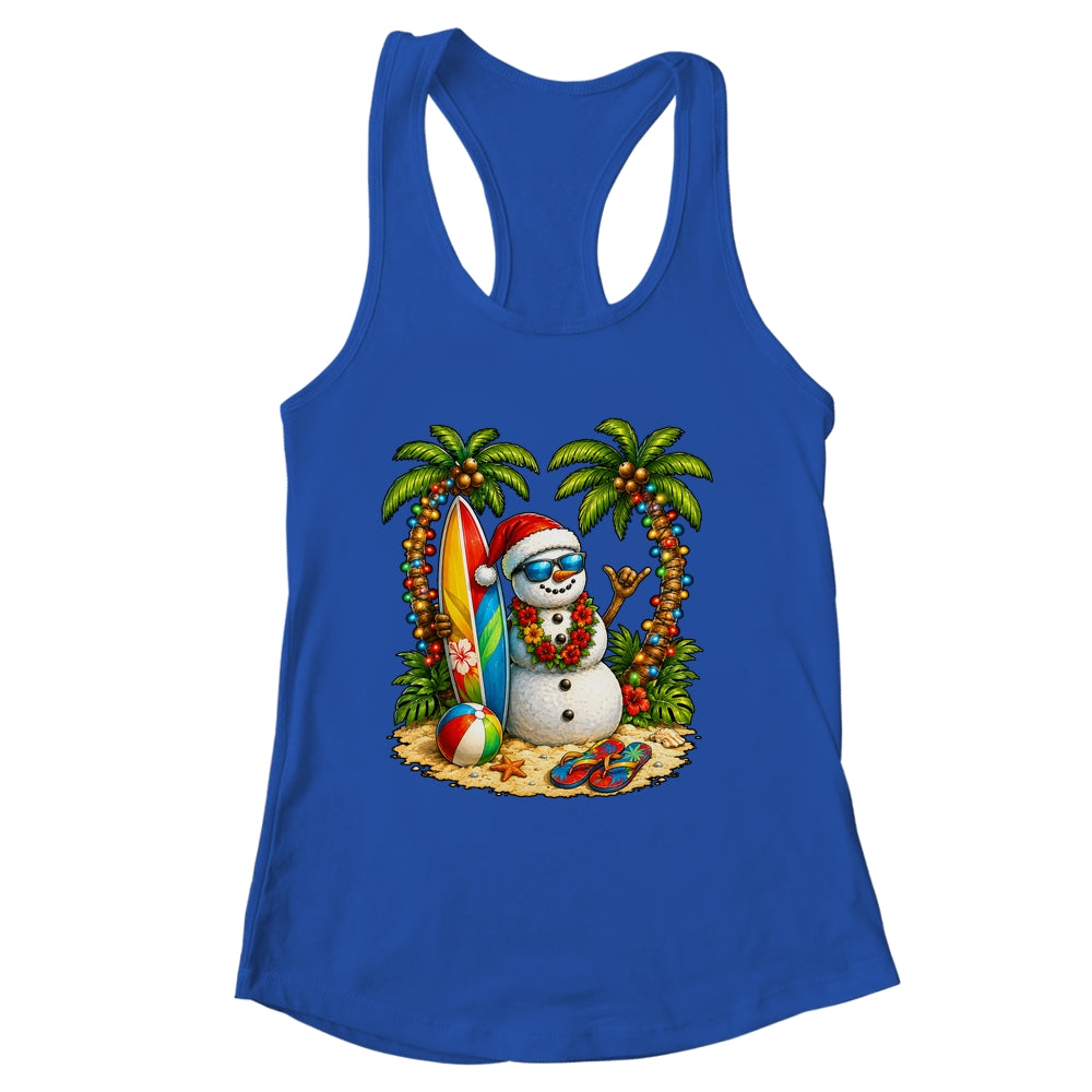 Xmas In June Santa Snowman Beach Summer Christmas In July Shirt & Tank Top | siriusteestore