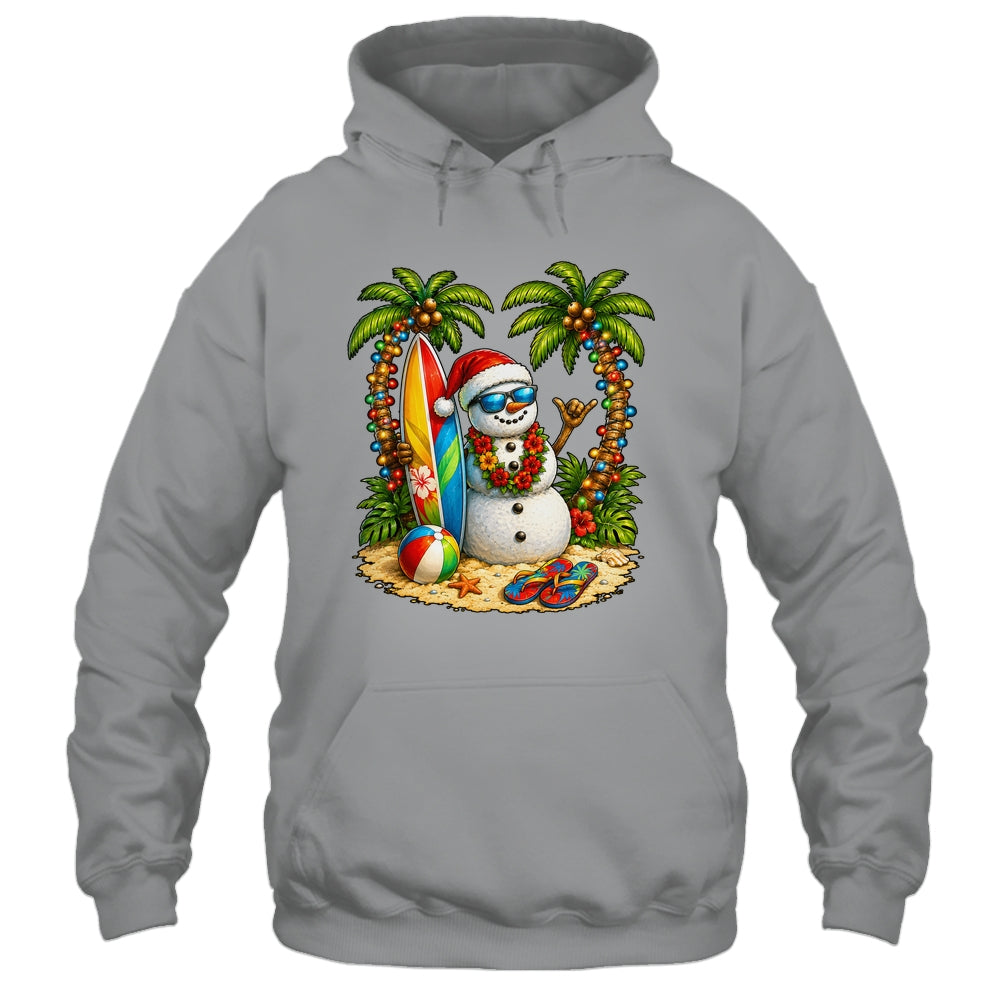 Xmas In June Santa Snowman Beach Summer Christmas In July Shirt & Tank Top | siriusteestore