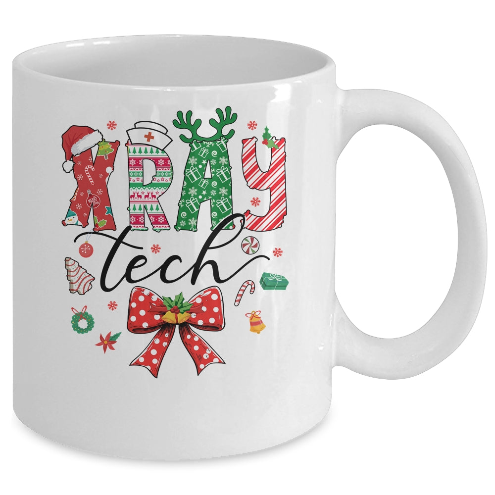 Xray Tech Christmas Coquette Bow Rad Tech Radiology Mug | siriusteestore