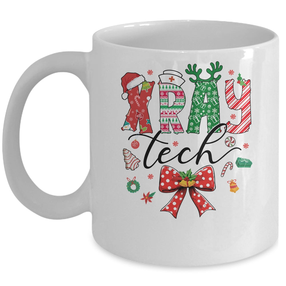 Xray Tech Christmas Coquette Bow Rad Tech Radiology Mug | siriusteestore