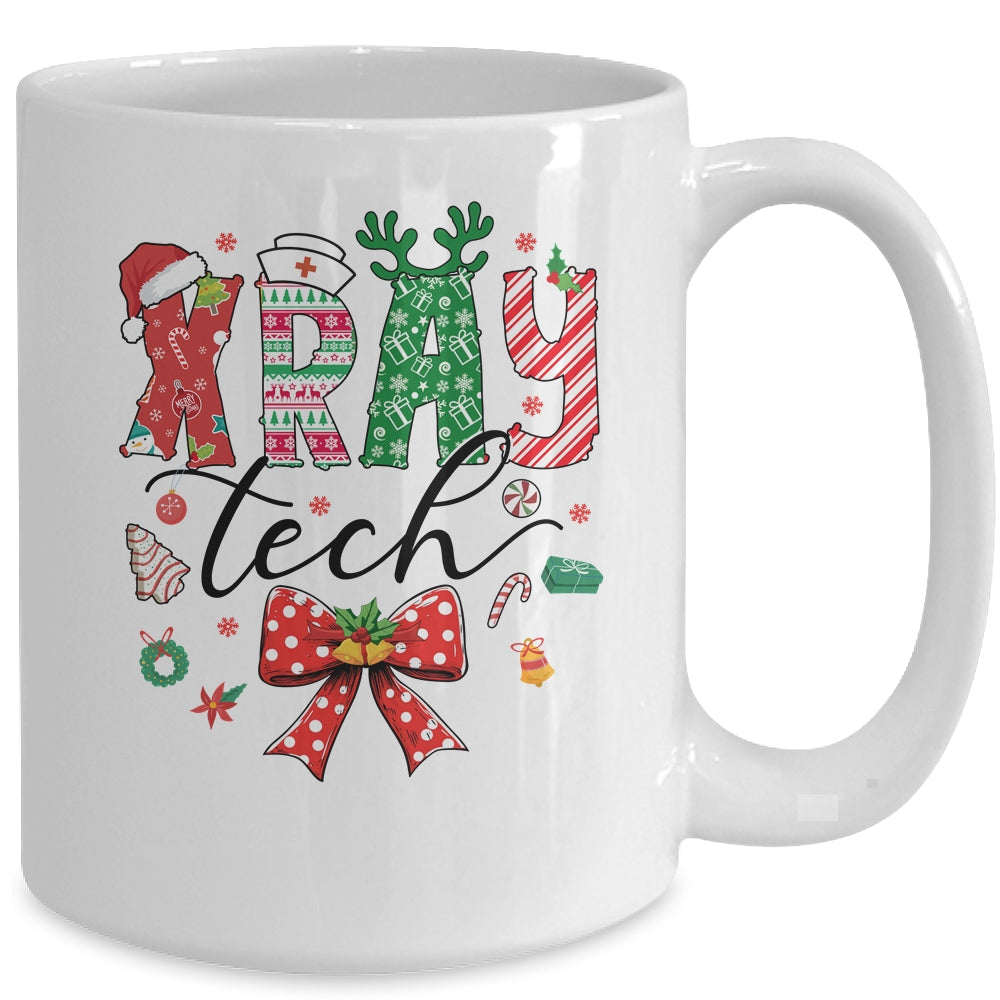 Xray Tech Christmas Coquette Bow Rad Tech Radiology Mug | siriusteestore