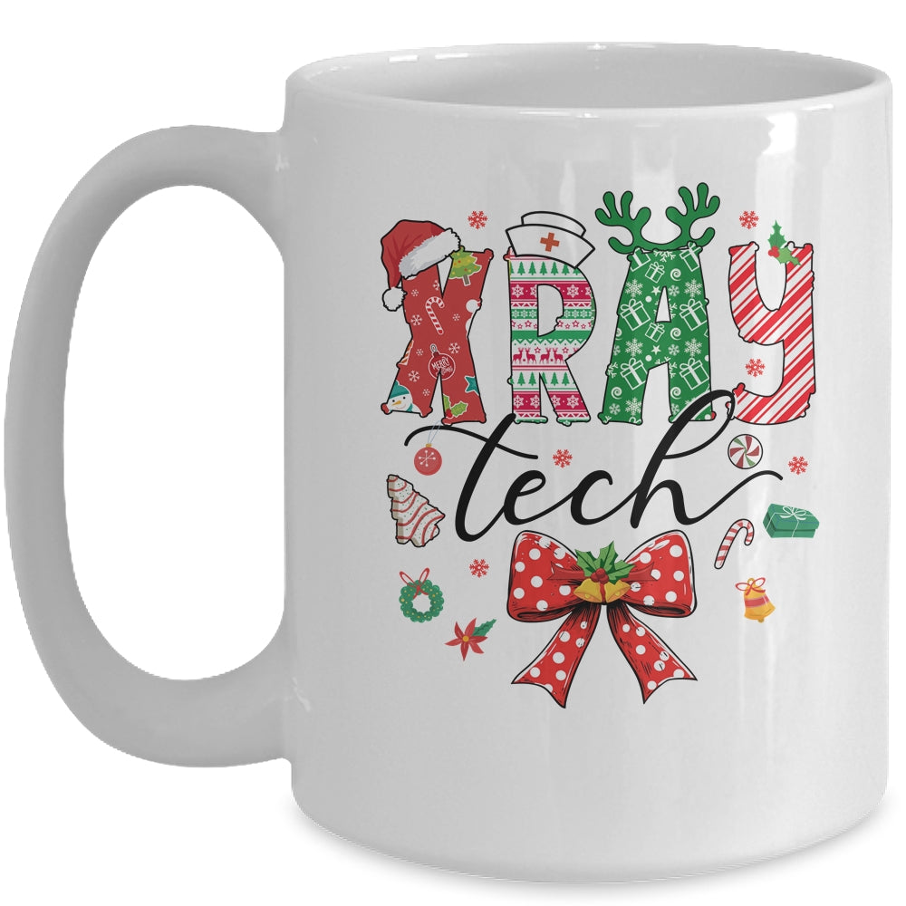 Xray Tech Christmas Coquette Bow Rad Tech Radiology Mug | siriusteestore