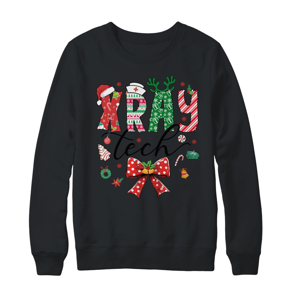 Xray Tech Christmas Coquette Bow Rad Tech Radiology Shirt & Sweatshirt | siriusteestore
